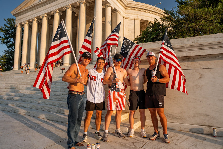 UNIFY USA Washington DC flag run at the Jefferson Memorial