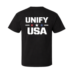 UNIFY USA t-shirt front view - unisex patriotic American graphic tee