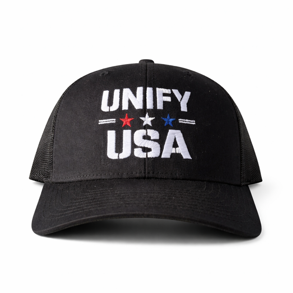 UNIFY USA official patriotic hat - front view - American pride cap