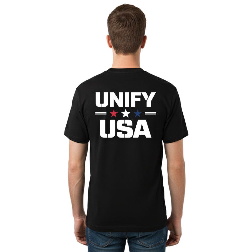 UNIFY USA t-shirt detail - American pride graphic tee unisex